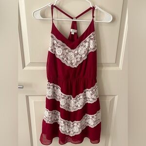 Charming Charlie Red & White Dress